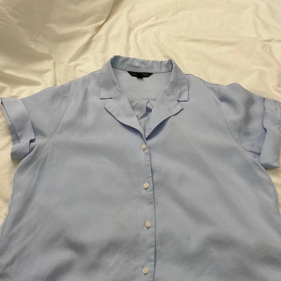 Banana Republic light blue button down blouse - Picture 1 of 3